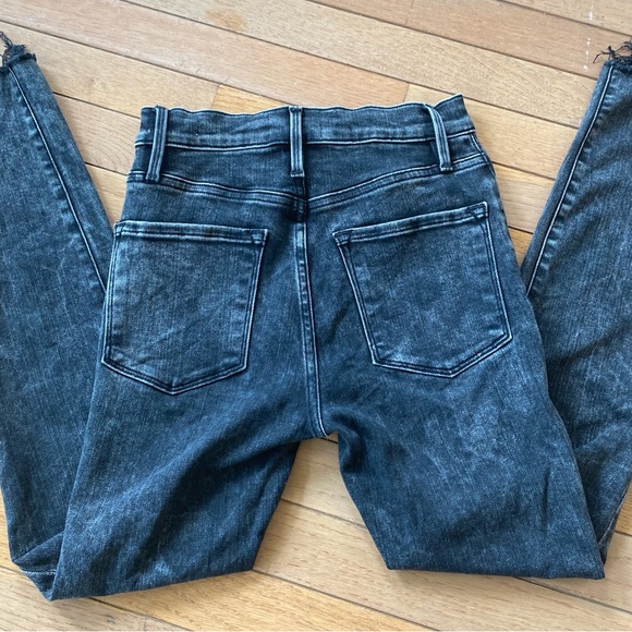 NWOT Frame Ali High Rise Cigarette black acid washed - Picture 5 of 15